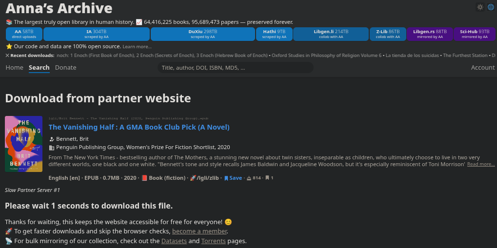 Image of Anna's Archive Waitlist