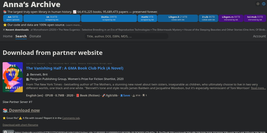 Image of Anna's Archive Download Now